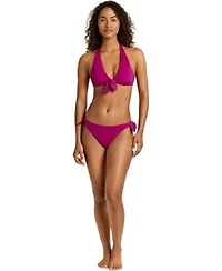 Lauren Ralph Lauren Womens Tie Front Swim Top Side Tie Hipster Bikini Bottoms