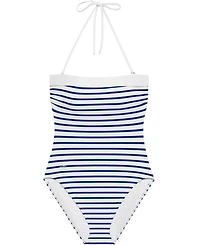 Lauren Ralph Women's Modern Bandeau Neck One-Piece Swimsuit