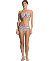Lauren Ralph Women's Shirred Stripe Swim Top