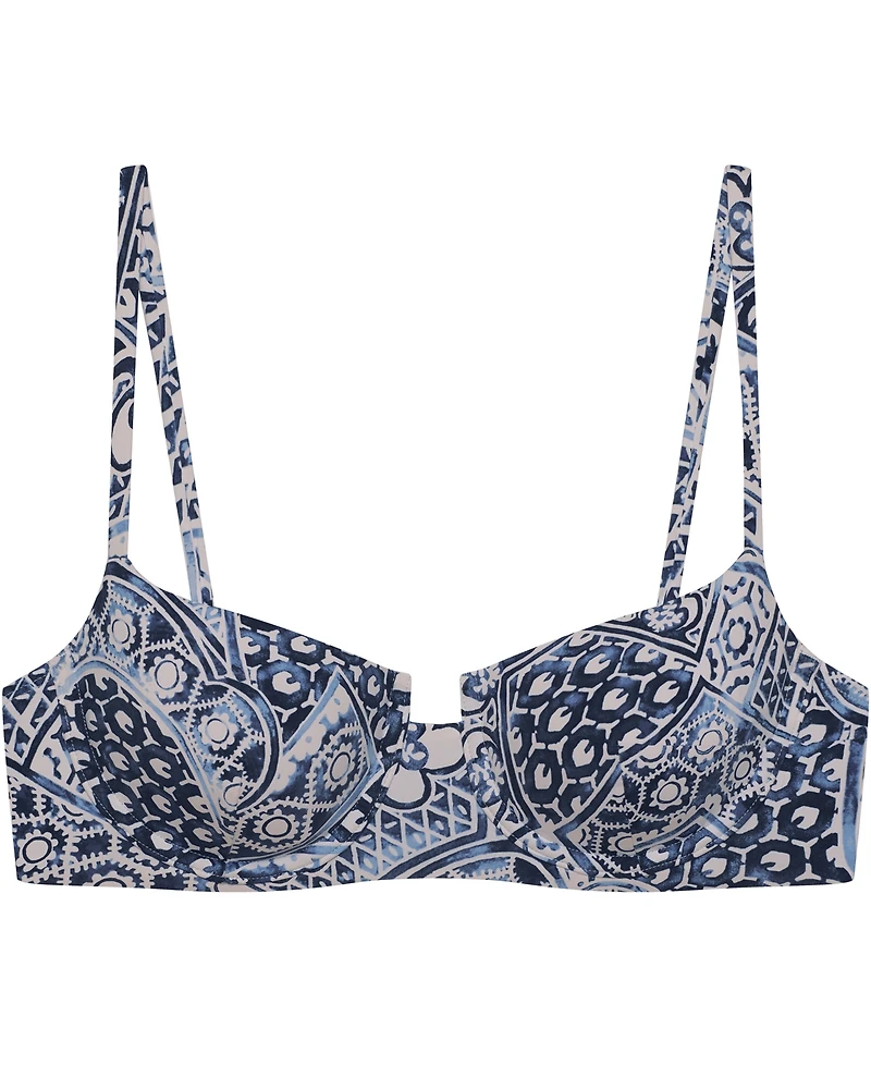 Lauren Ralph Women's Notch Printed Swim Top