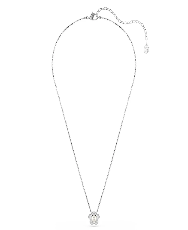 Swarovski x Ariana Grande Rhodium Plated Mother of Pearl Pendant Necklace