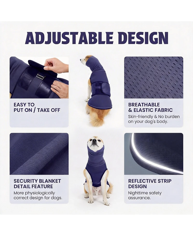 Aronkl Calming Anxiety Vest for Dogs - Comfortable, Safe, and Effective