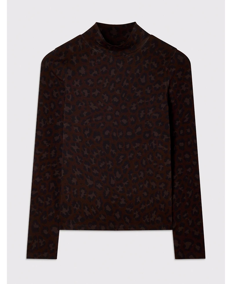 Whistles Women's Animal Roll Neck Top