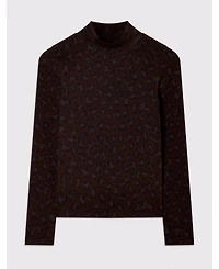 Whistles Women's Animal Roll Neck Top