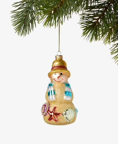 Holiday Lane Florida Beach Snowman Ornament, Macy's Exclusive