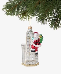 Holiday Lane New York Santa Climbing Building Ornament, Macy's Exclusive