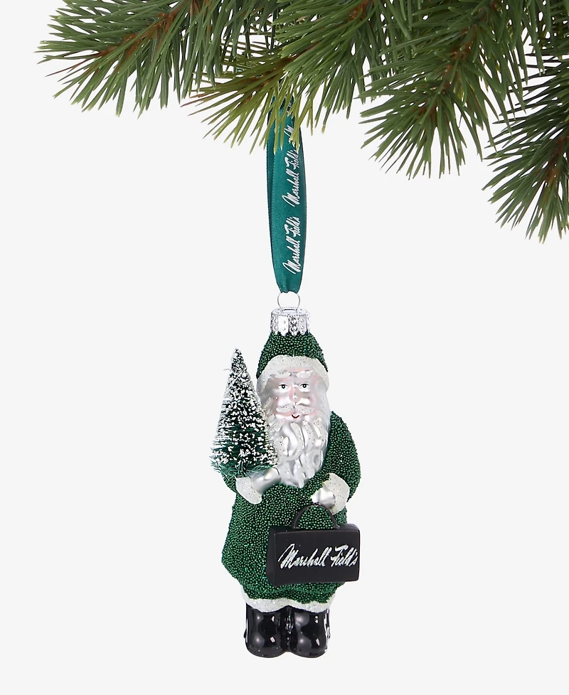 Holiday Lane Chicago Marshall Fields Beaded Santa Ornament, Macy's Exclusive
