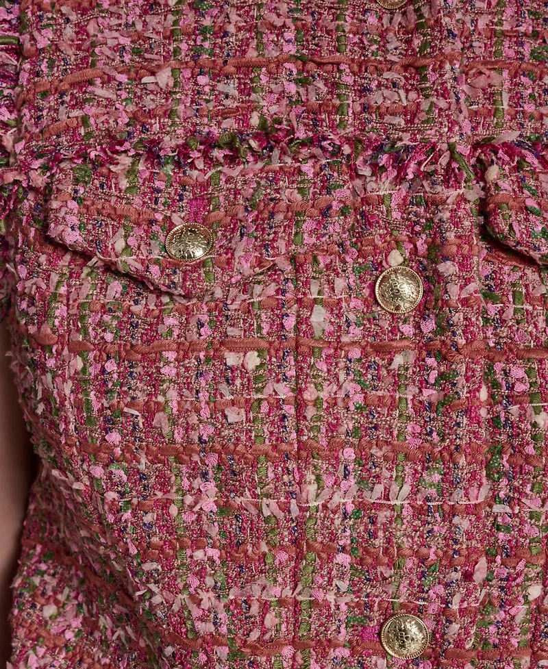 Bcbg Women's Button-Up Tweed Vest