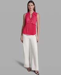 Bcbg Women's Ruffles Pleated Hem Top