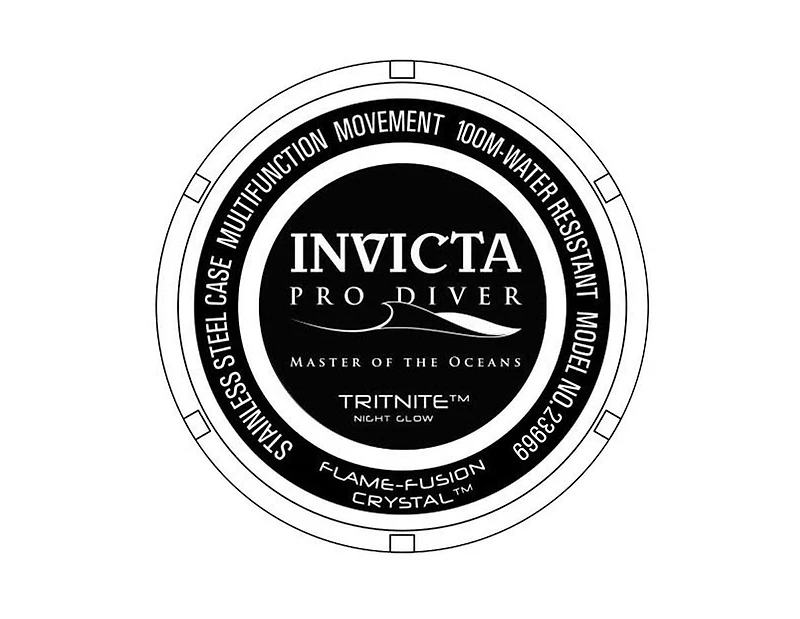 Invicta Men's 23969 Pro Diver Quartz Chronograph Silver Dial Watch