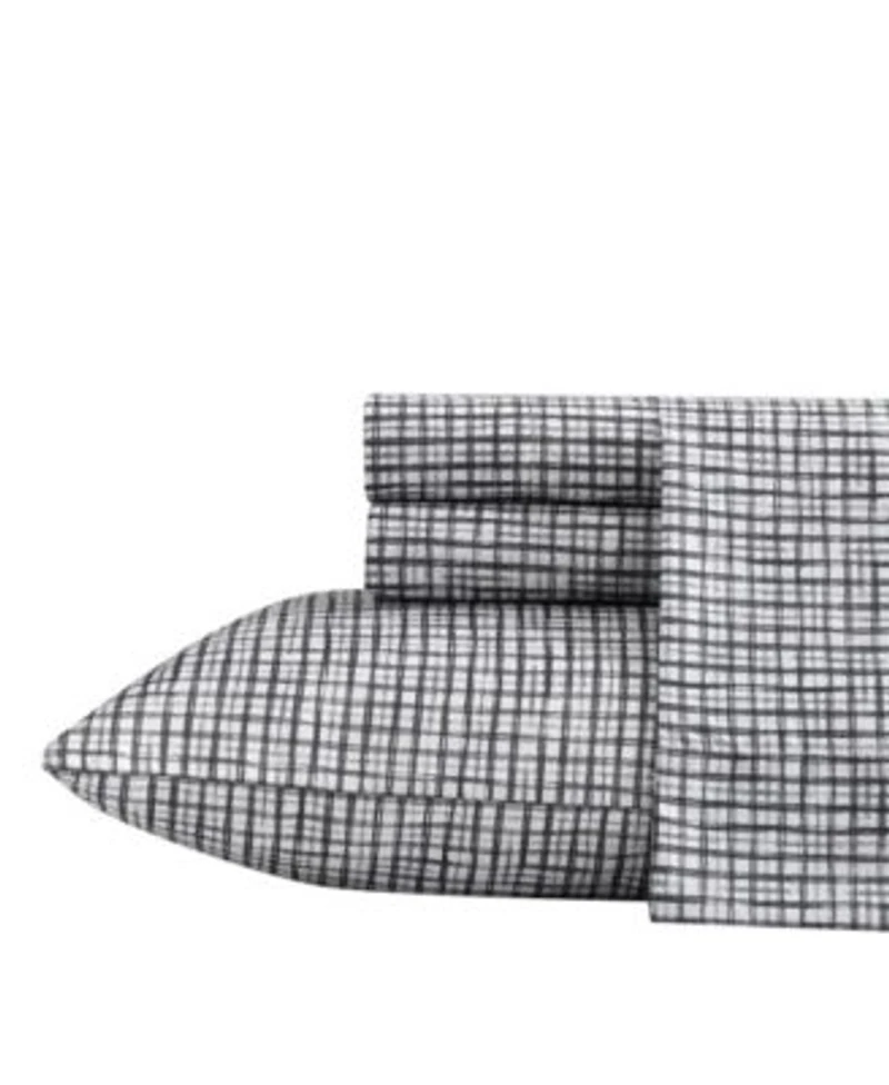 Kenneth Cole New York Sketchy Check Microfiber Sheet Set