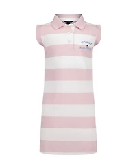 Tommy Hilfiger Girls' 7-16 Sleeveless Collared Striped Rugby Polo Dress