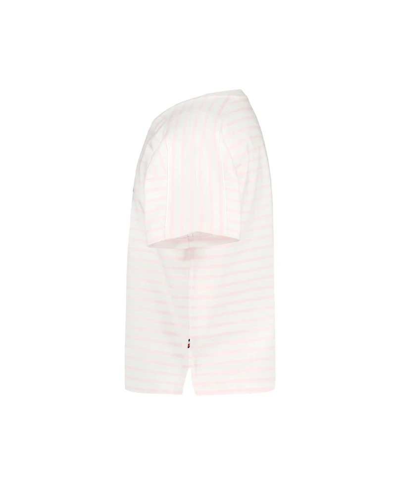 Tommy Hilfiger Girls' 7-16 Round Neck Stripe T-Shirt