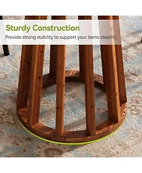 Tribesigns 37.6 inch H Round Bar Table, Farmhouse Wooden Bistro Pub Table with Solid Wood Legs