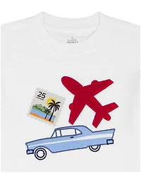 Kids Headquarters Boys' Toddler 2T-5T Short-Sleeve Travels T-Shirt and Poplin Shorts, 2-Piece Set