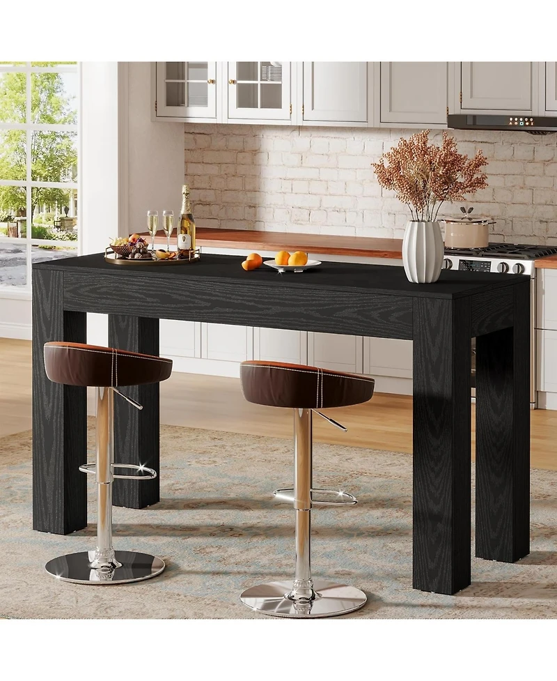 Tribesigns 63" Long Bar Table, Pub Table for Kitchen, Home & Living Room