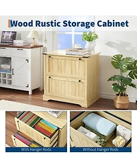gaomon Farmhouse File Cabinets with 2 Drawers,30 in File Cabinets with Hanging File Folders for A4/Letter/Legal Size Documents