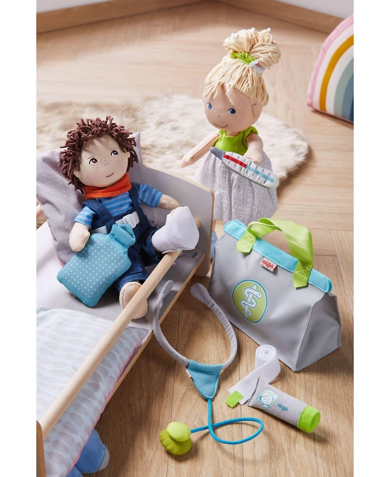 Haba 8 Piece Pretend Play Doll-Sized Pretend Play Doctor Set