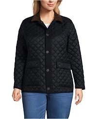 Lands' End Plus Reversible Barn Quilted Insulated Jacket