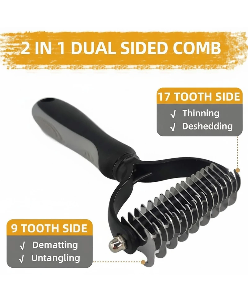 Aronkl Pet Grooming Kit: Slicker Brush, Shampoo Brush, Bath Brush, Gloves, Towel