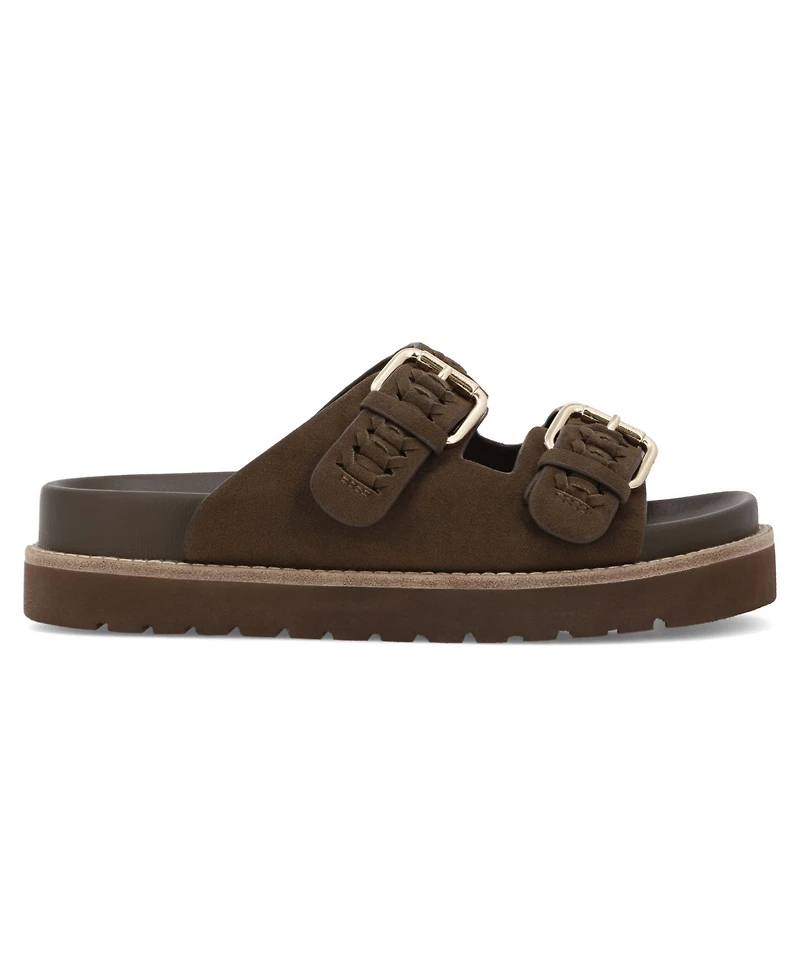 Mia Women's Marley Braided Buckle Slip-On Casual Sandals