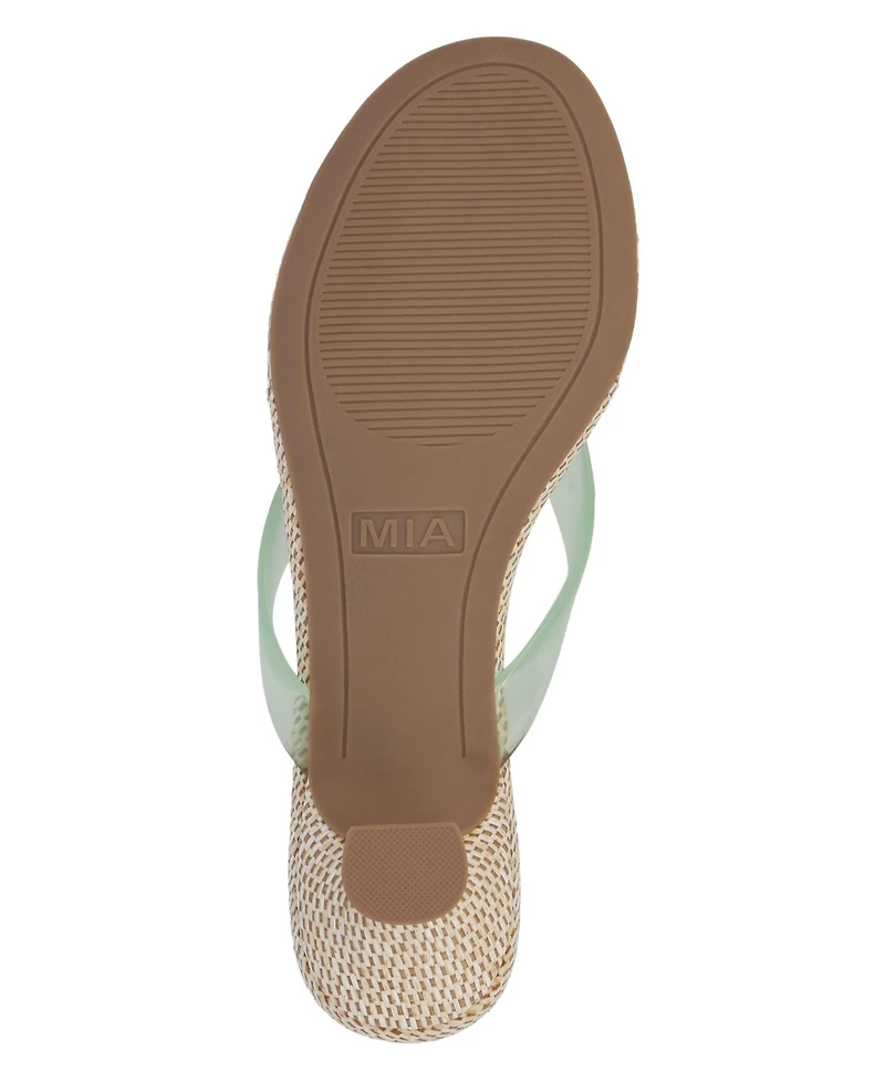 Mia Women's Magnoleia Flower Slip-On Dress Sandals