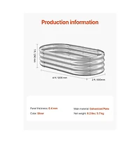 Slickblue Outdoor Metal Raised Bed for Vegetables & Flowers