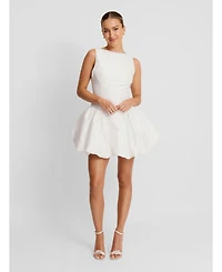 Six Stories Women's Sleeveless Bubble Hem Mini Dress