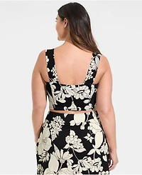 Lands' End Women's Square Neck Midkini Top