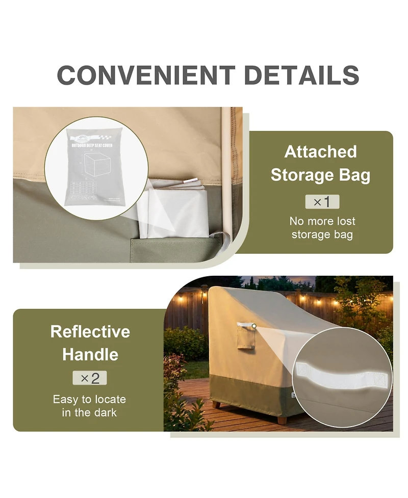 Aoodor Heavy Duty Patio Chair Cover