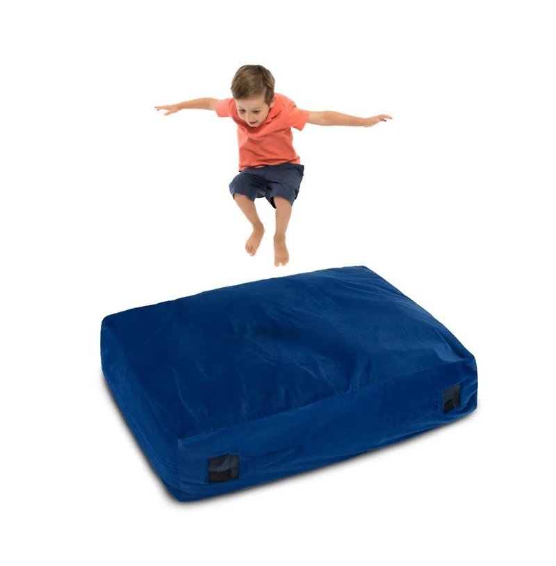Hongge 47 x 35.5 Inch Crash Pad Sensory Mat with Foam Blocks and Washable Cover