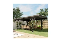 Aecojoy Wooden Gazebo Pavilion Carport