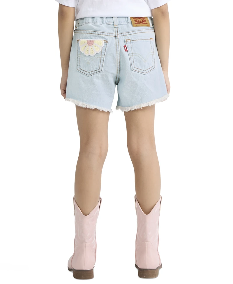 Levi's Girls' 4-6X Crochet Applique A-Line Shorts