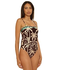 Trina Turk Women's Strapless Printed Tankini Top