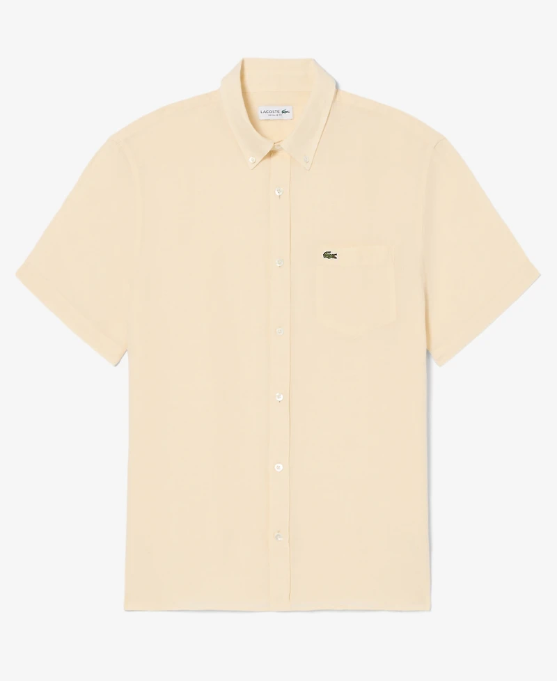 Lacoste Men's Regular-Fit Logo Linen Shirt