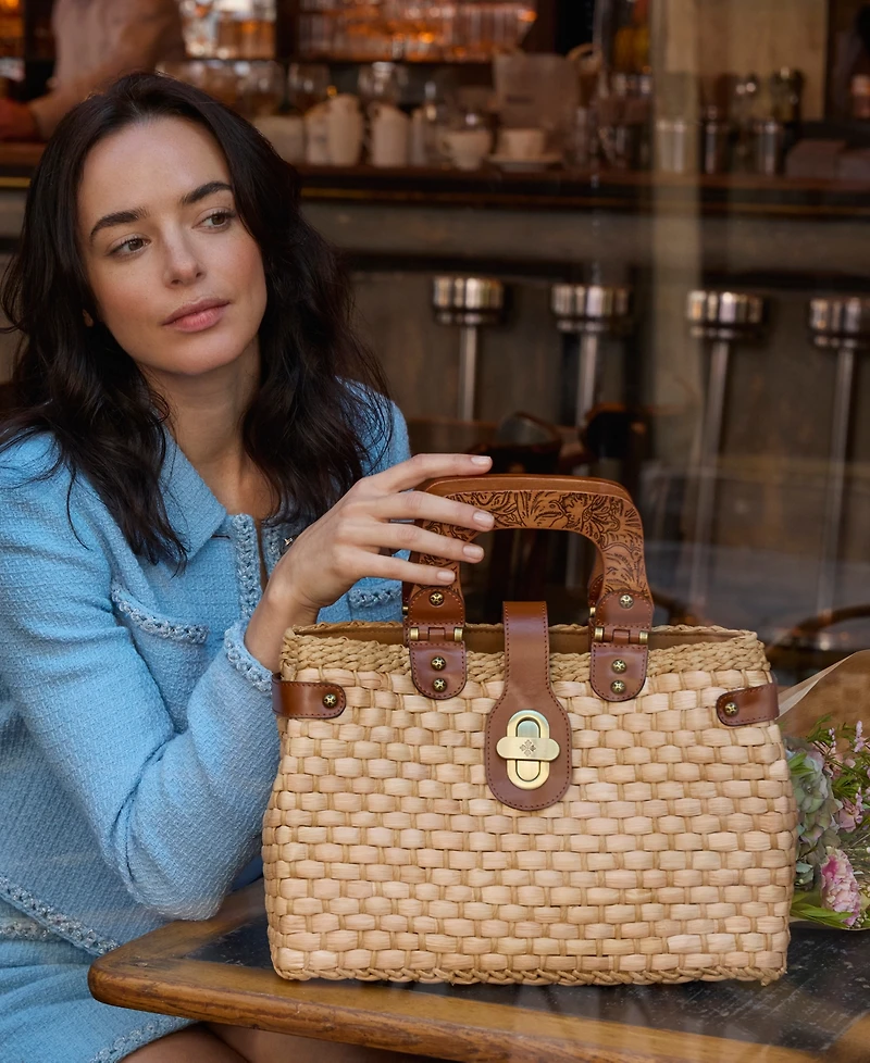 Patricia Nash Sancia Medium Straw Satchel