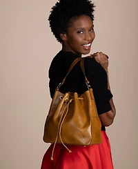 Patricia Nash Belamy Glazed Small Drawstring Bucket Bag