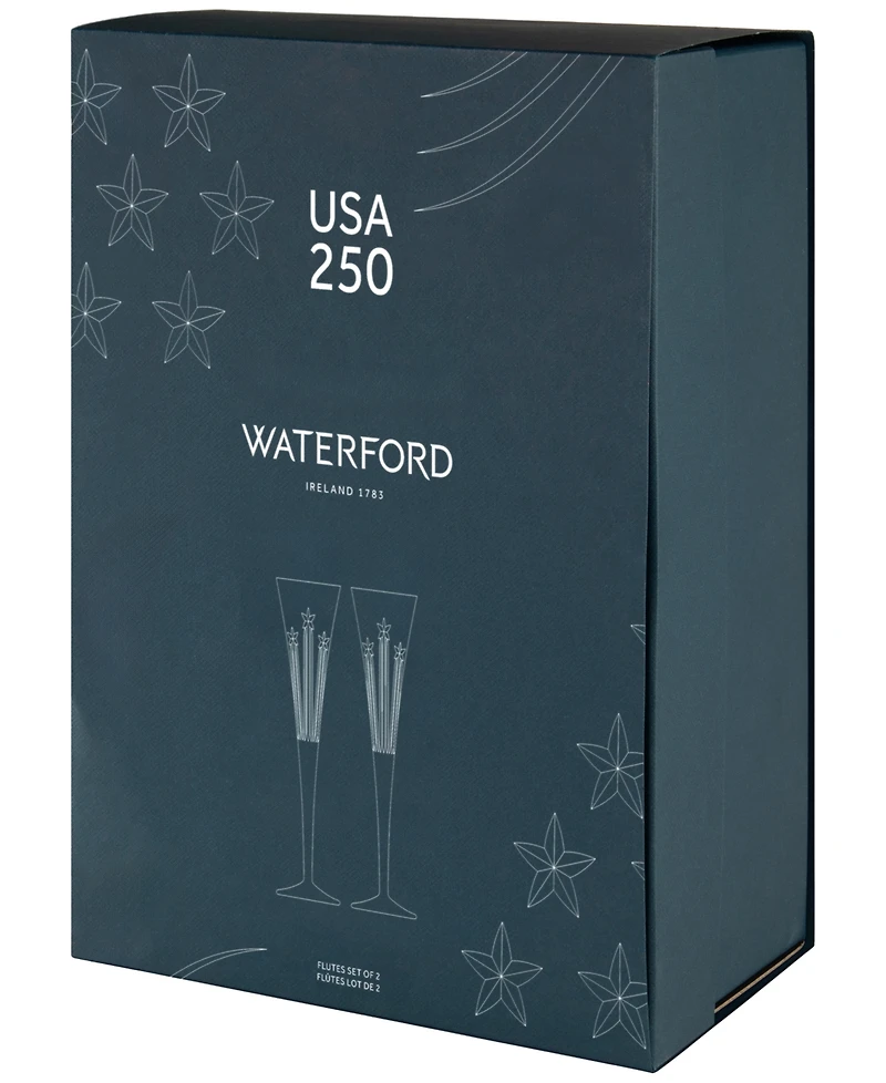 Waterford US250 Crystal Flutes, Set of 2