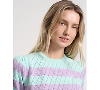 Isaac Mizrahi Women's Balloon Short-Sleeve Knitted Sweater