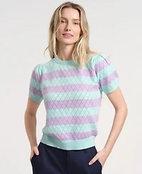 Isaac Mizrahi Women's Balloon Short-Sleeve Knitted Sweater