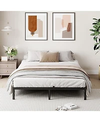 gaomon Full Metal Platform Bed Frame Heavy Duty Quiet Storage Slats No Box Spring Kid Friendly