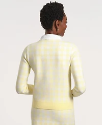 Isaac Mizrahi Women's Long-Sleeve Gingham Cardigan