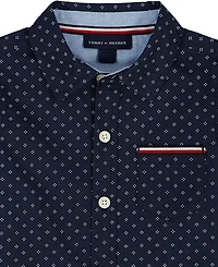 Tommy Hilfiger Baby Boys' Printed Poplin Short-Sleeve Shirt and Twill Shorts, 2-Piece Set