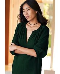 Ocean+Main Women's Gauze Dress with Pockets