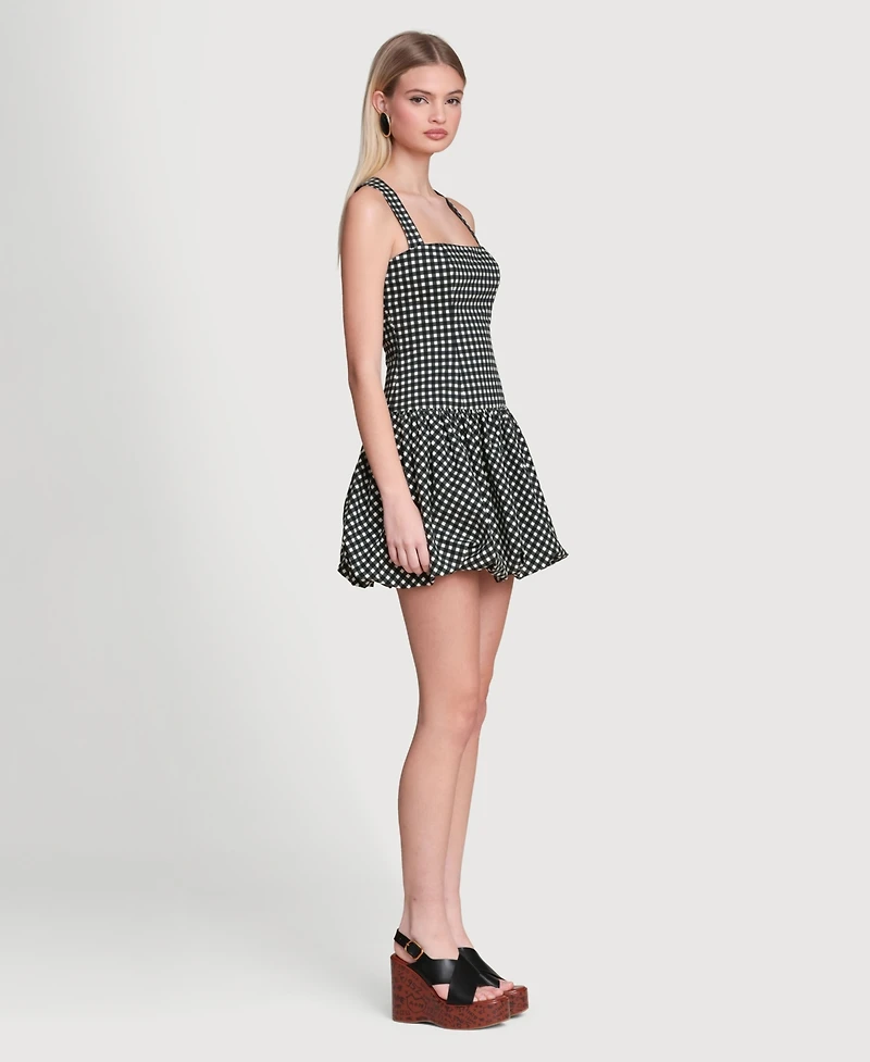 Avec Les Filles Women's Drop Waist Bubble Hem Mini Dress