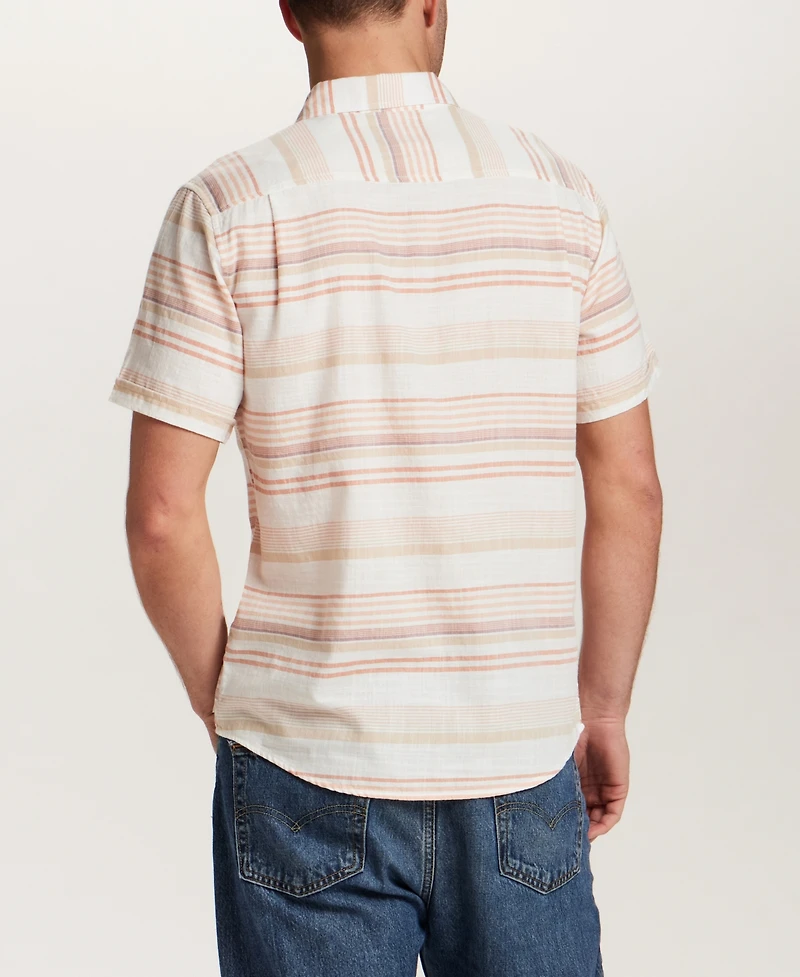 Weatherproof Vintage Men's Twill Stripe Button-Down Shirt