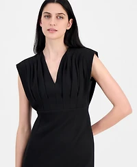 Anne Klein Women's Pleated-Bodice Sheath Dress