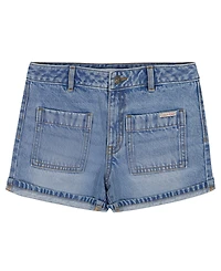 Calvin Klein Girls' 7-16 Cuffed Denim Shorts
