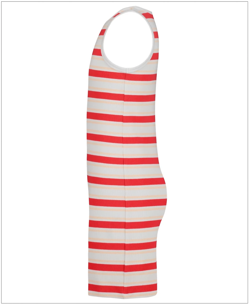 Calvin Klein Girls' 7-16 Striped Crewneck Tank Dress