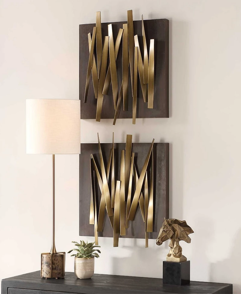 Uttermost Crosshatch Metal Wall Decor, Set of 2